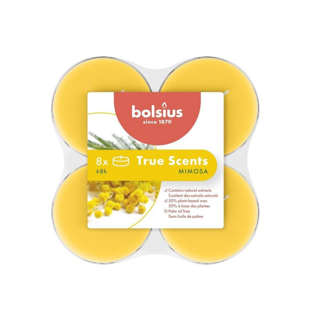 Bolsius Mimosa 8 Hour Maxi Tealights (Pack of 8) £3.55